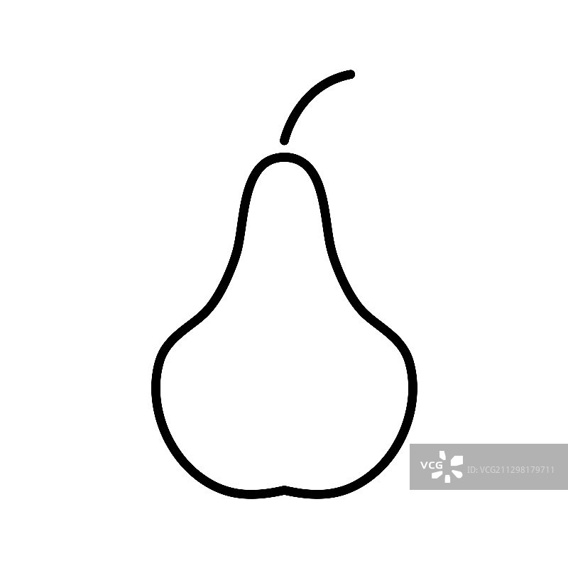 扁平风格梨图标图片素材