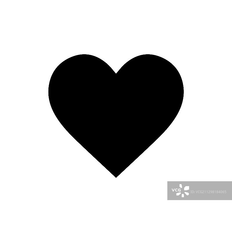 扁平风格的心形图标图片素材