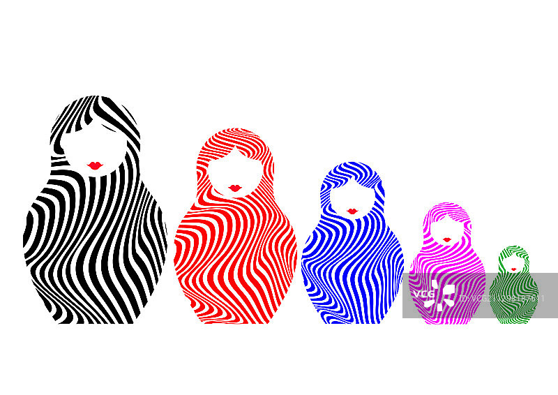 俄罗斯套娃图标图片素材