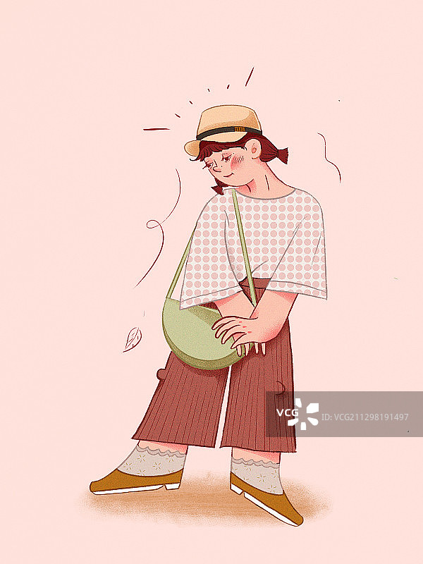 腼腆的女孩图片素材