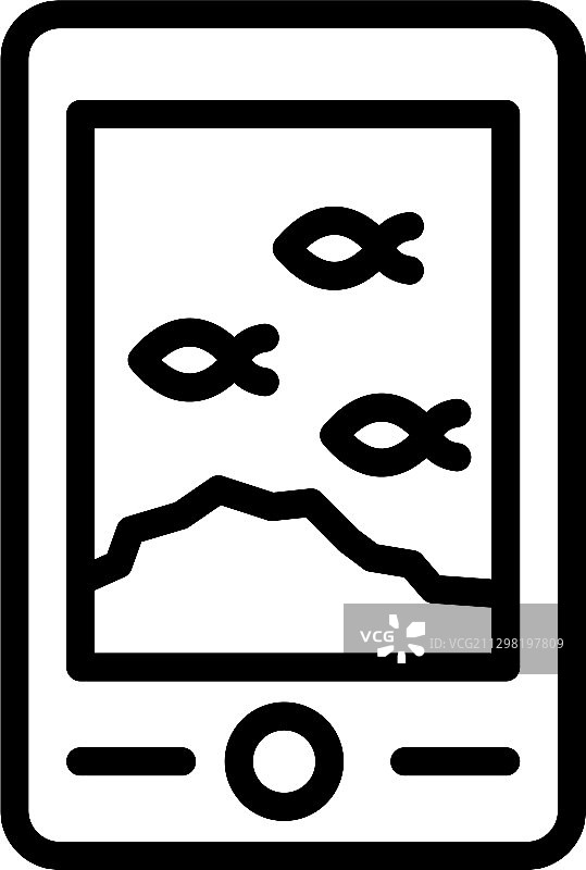 回声测深仪设备图标轮廓样式图片素材