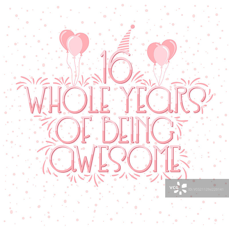 16周年生日和16周年纪念图片素材