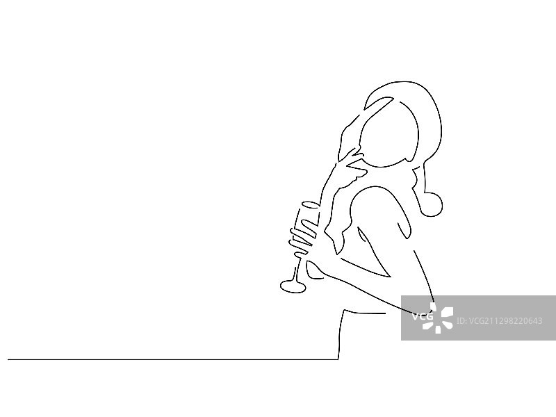 新年线条绘画图片素材