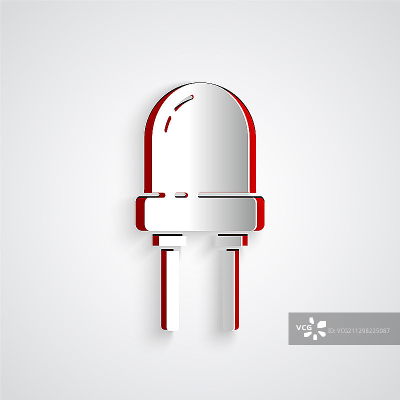 剪纸发光二极管图标图片素材