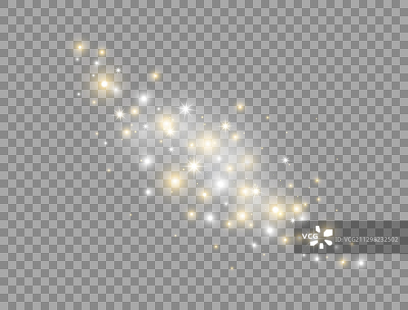 透明背景上的发光光效合成图片素材