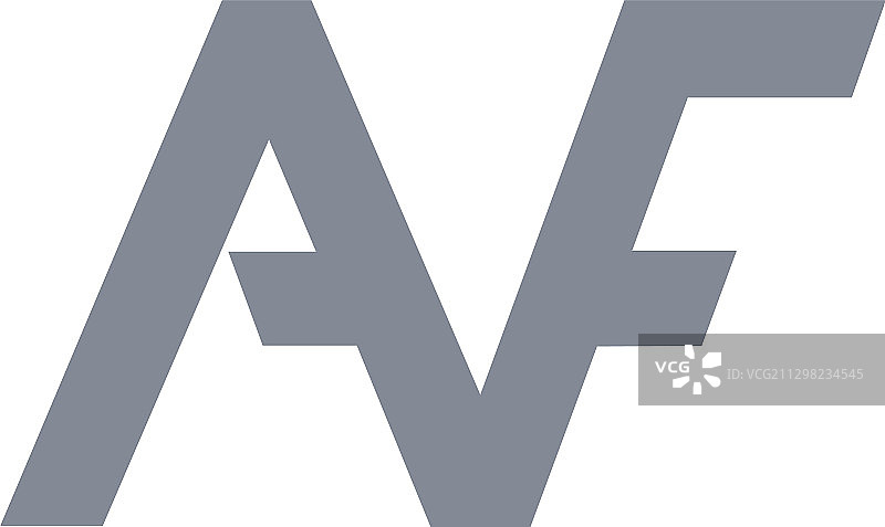 字母AF或FA标志设计模板图片素材