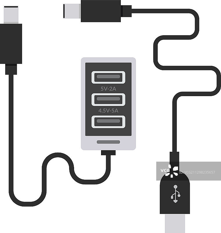 车载充电器智能手机USB充电适配器图片素材