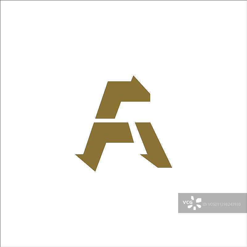 字母AF或FA标志设计模板图片素材