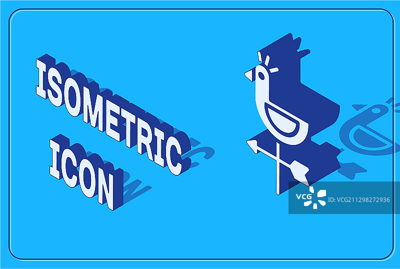 2.5D公鸡风向标图标图片素材