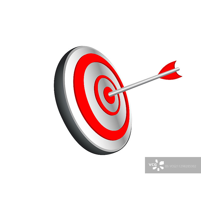 红色设计的任务图标或商业目标Logo图片素材