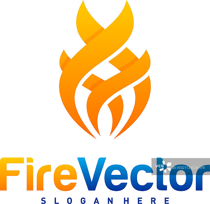 创意火焰标志设计模版图片素材