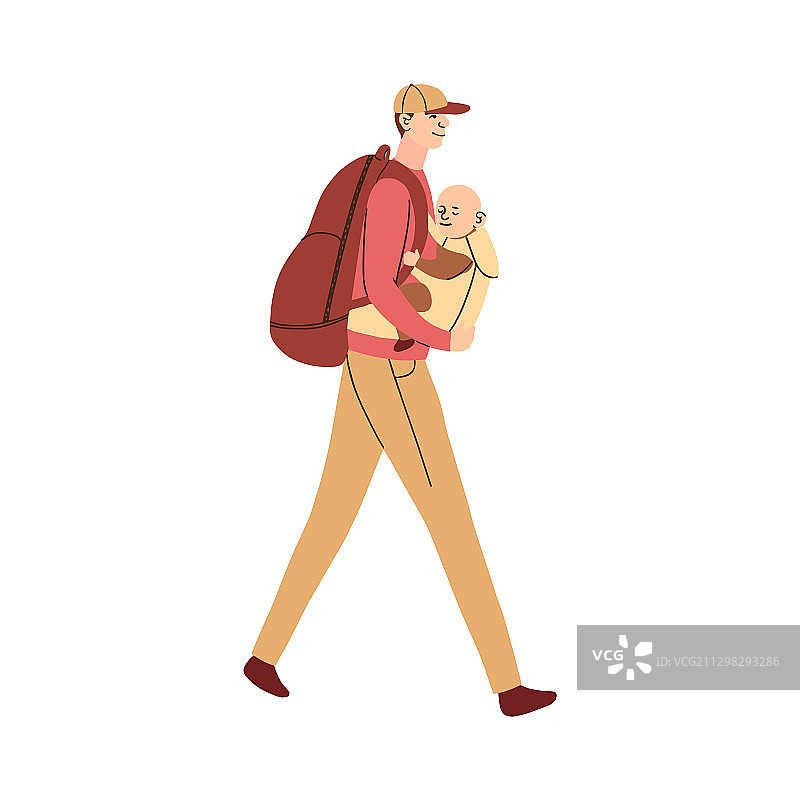 父亲抱着孩子图片素材