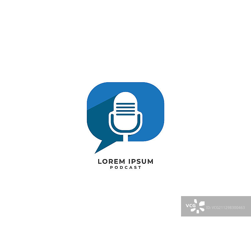 极简复古播客logo设计理念图片素材