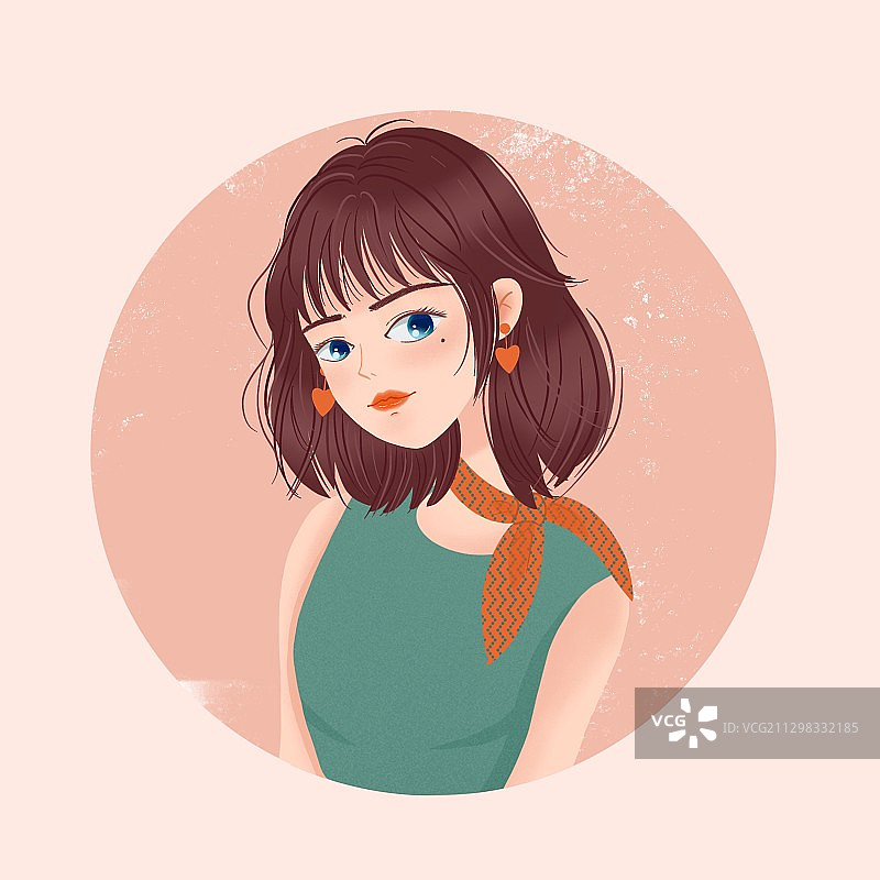 女孩头像1图片素材