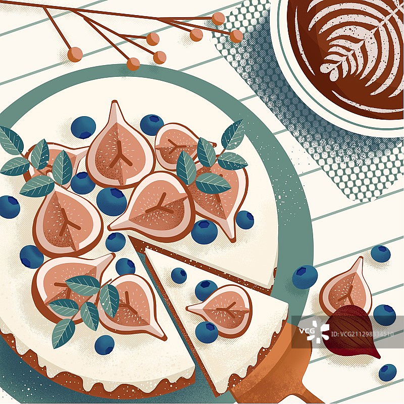 噪点风美食2图片素材