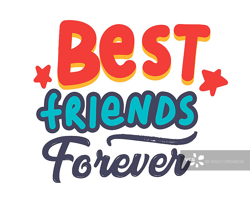 最佳朋友横幅或海报图片素材