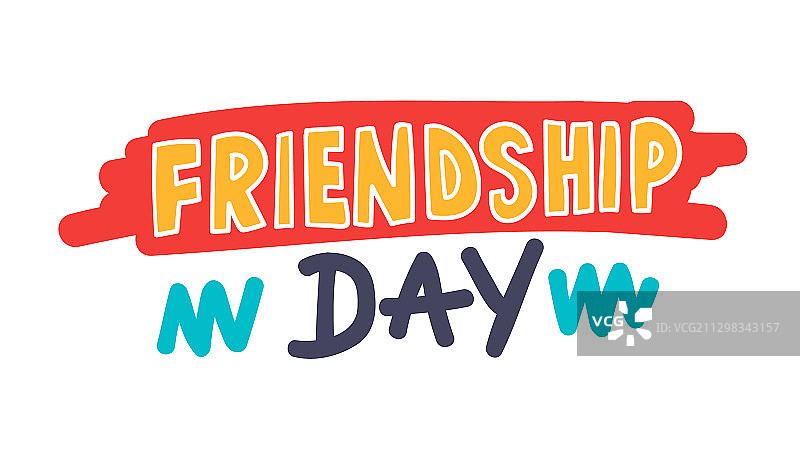 带有排版和涂鸦的友谊日banner图片素材
