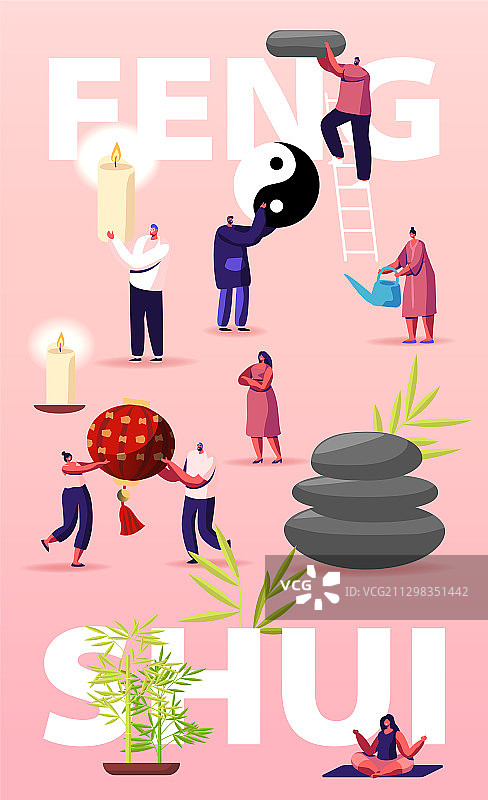 家居装饰东方哲学概念风水图片素材