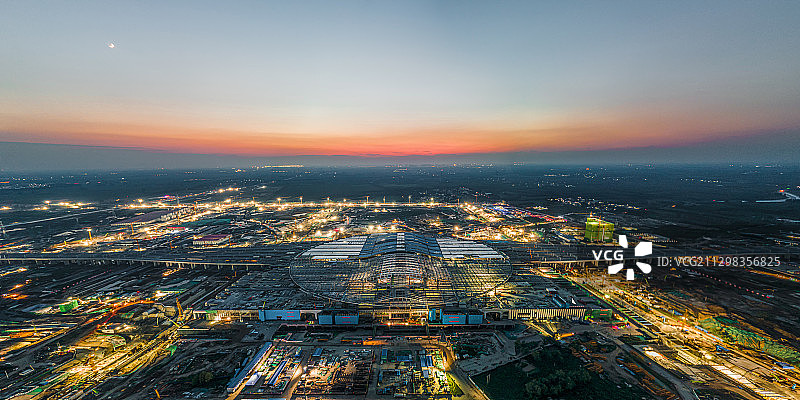 雄安站夜景图片素材