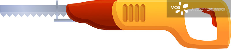 气动锯卡通风格图标图片素材