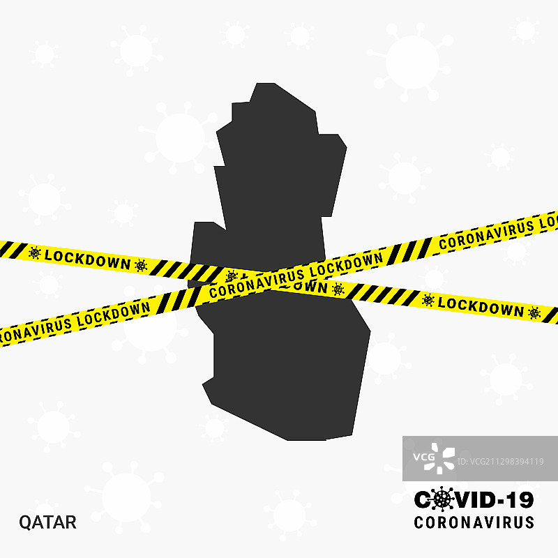 卡塔尔国家地图封锁模板图片素材