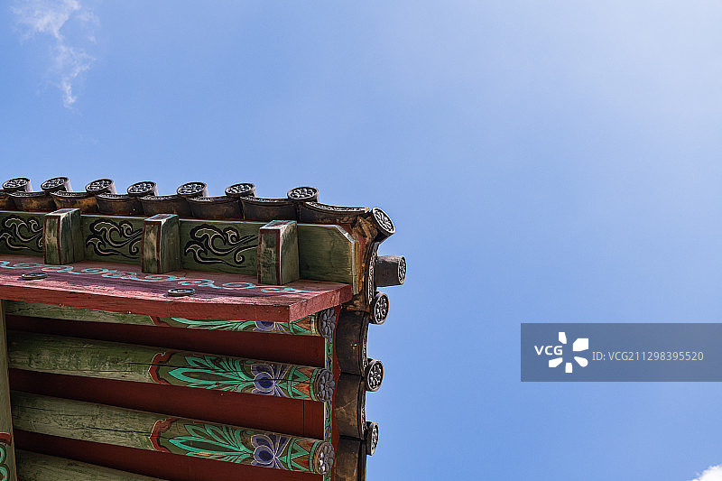 传统建筑屋顶图案仰视图片素材