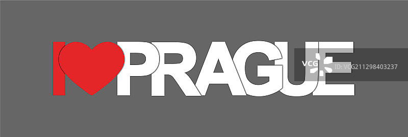 我爱布拉格banner与捷克名称图片素材