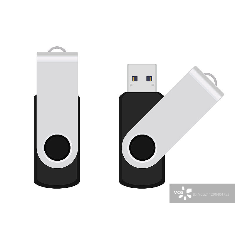 黑色旋转夹U盘图片素材