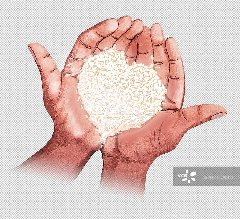 手捧粮食图片素材