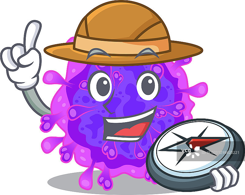 带指南针的Alpha冠状病毒图片素材