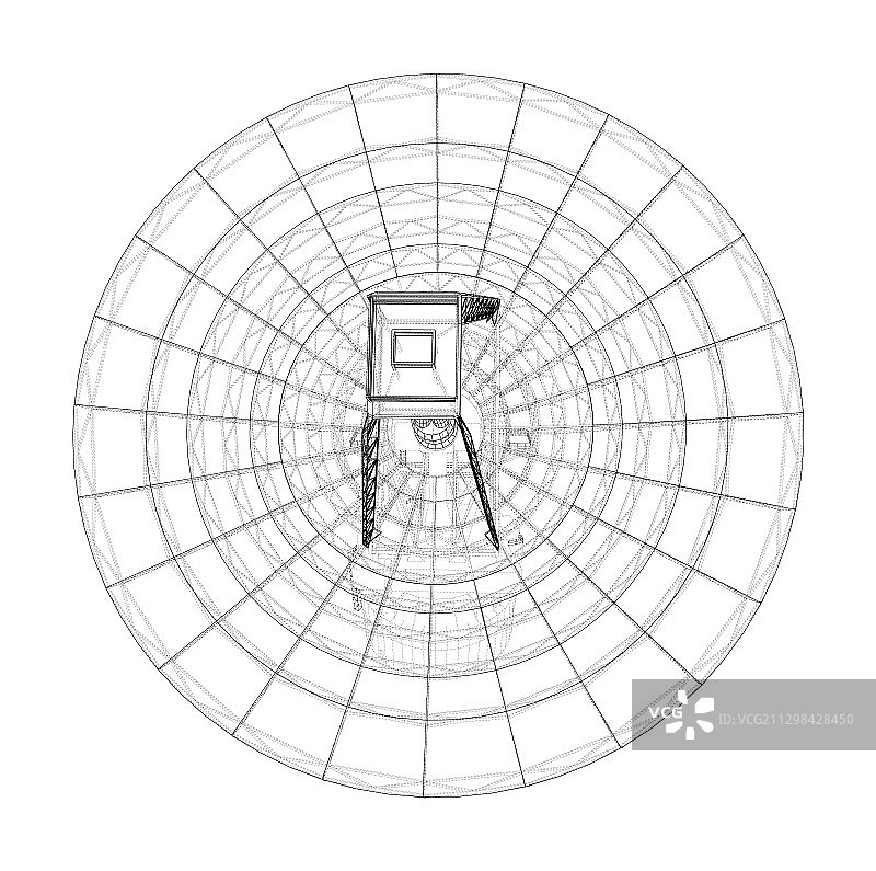射电望远镜概念轮廓图片素材