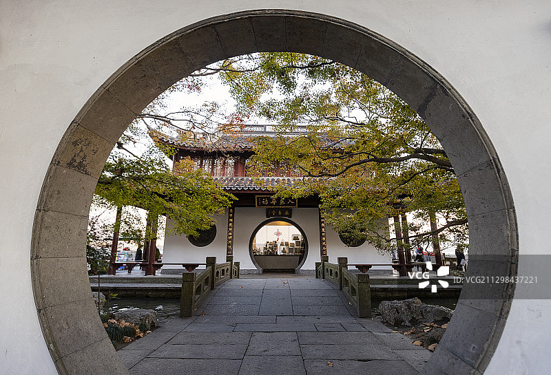 杭州西湖秋景平湖秋月图片素材