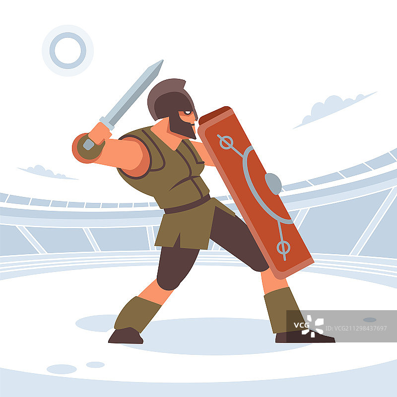 古希腊战士战斗场景图片素材