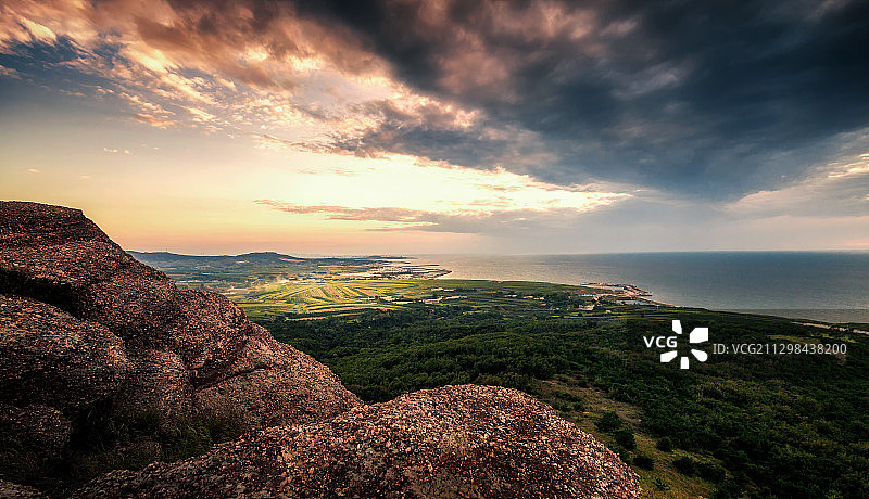 中国辽宁大连瓦房店大孤山海岸线风光图片素材