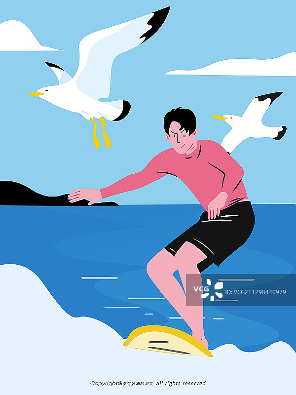 假日冲浪图片素材