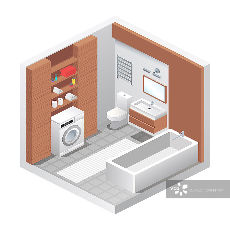 2.5D浴室图片素材
