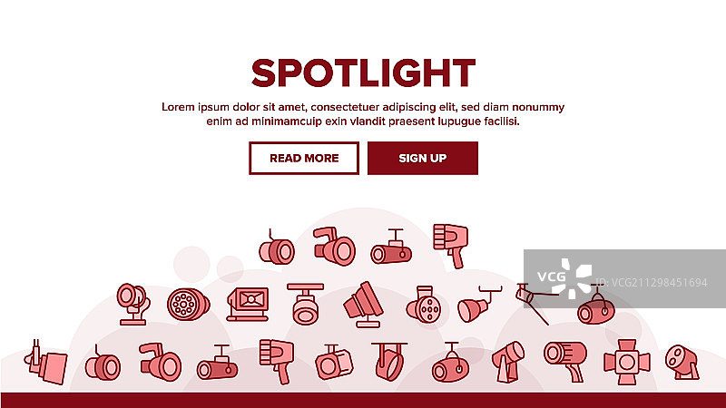 聚光灯工具着陆页标题图片素材