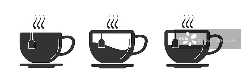 茶杯图标简约库存设计图片素材