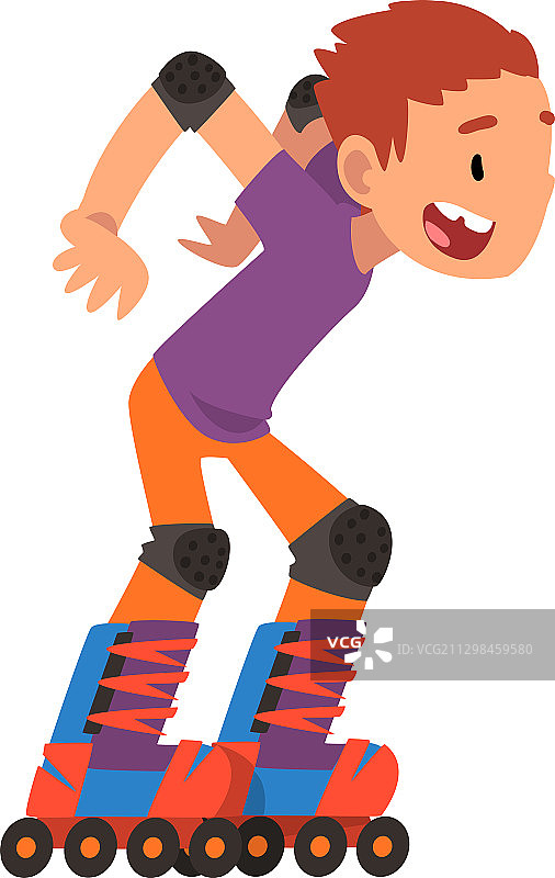 快乐的轮滑男孩图片素材