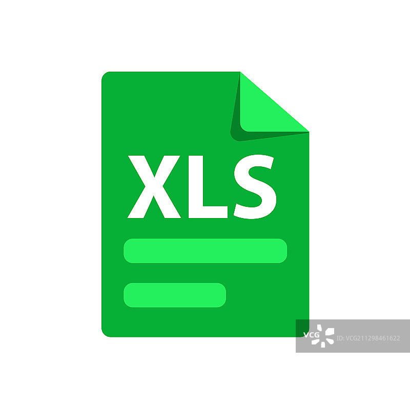绿色XLS文件格式图标图片素材
