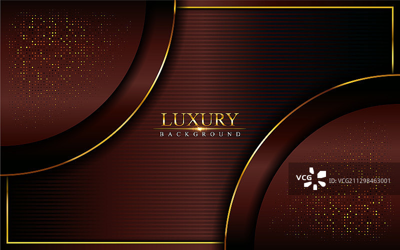 金色线条豪华深棕色背景图片素材