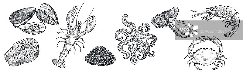 海鲜图案图片素材