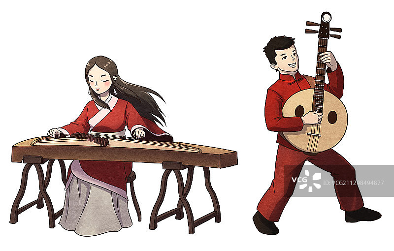 演奏民乐的人图片素材