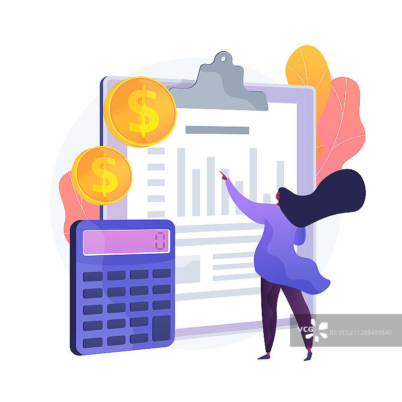 收入报表概念隐喻图片素材