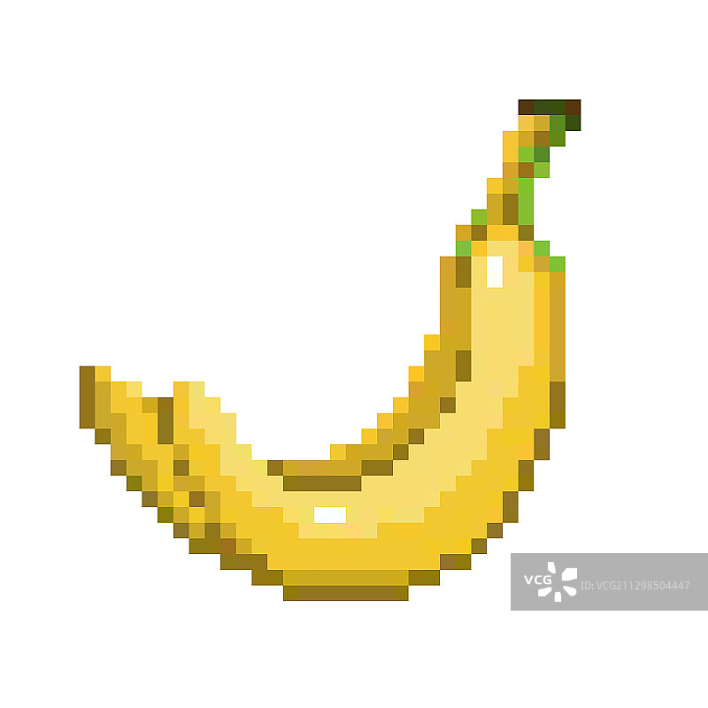 像素风香蕉图标32x32图片素材