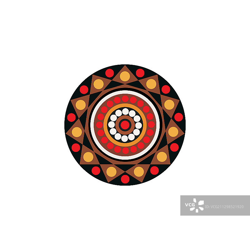原住民艺术点画图标标志设计图片素材