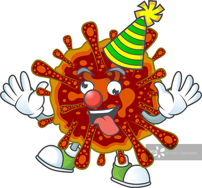 小丑展示致命冠状病毒图片素材