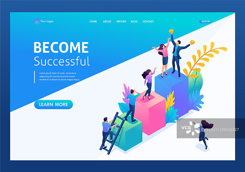 2.5D企业家启动项目成功图片素材