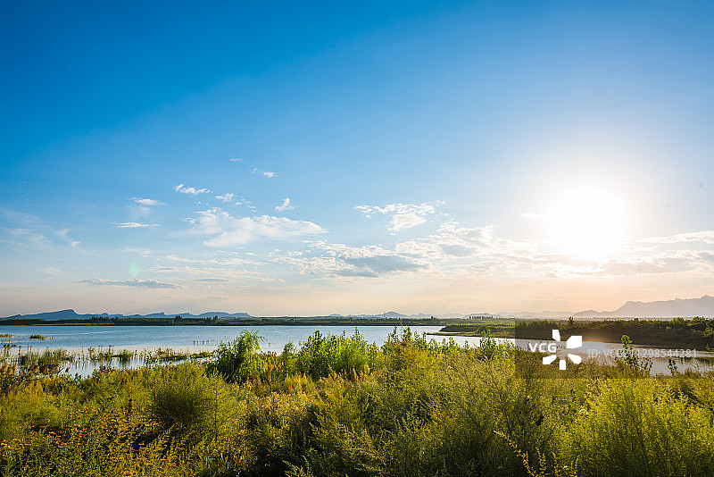 河北省邢台市内丘鹊山湖湿地公园图片素材
