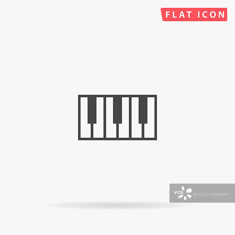 钢琴键扁平图标图片素材